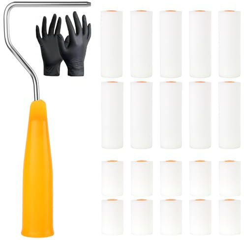 Nadinsta 27 Piezas Mini Rodillo De Espuma, Rodillos Para Pintar Paredes y Marco, Rodillos De 2/5.1 Pulgadas, Cubierta De Rodillo De Pintura De Espuma Para Muebles Pintura y Renovación