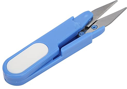 Sonew Tijeras de Pesca Portátiles con Cuchillas de Acero Inoxidable y Cortador de Línea de Tipo U | Tijeras de Pesca Compacta con Cubierta Protectora para Peces, Telas e Hilo
