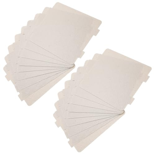 FONDOTIN 20 Fogli di Mica per Microonde Tagliabili 108X99 MM Fogli Isolanti Resistenti a 600°C per Riparazione e Sostituzione Accessori Forno a Microonde Coperture Piastre Mica Durevoli