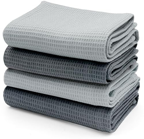 Gebrazy Paños de Cocina, Trapos Cocina en 45x65cm, 4 Unidades Trapos Cocina Algodon, Altamente Absorbente para la Limpieza de Platos