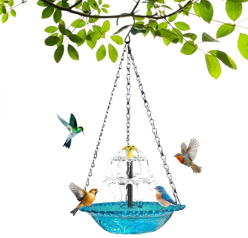 Genérico Fuente Solar para Aves Baño de Cascada Solar para jardín Trasero