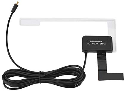 autoradio, radio portatile digitale DAB per auto Montatura in vetro per parabrezza con connettore maschio MCX, Forte ricezione del segnale, Collega e usa