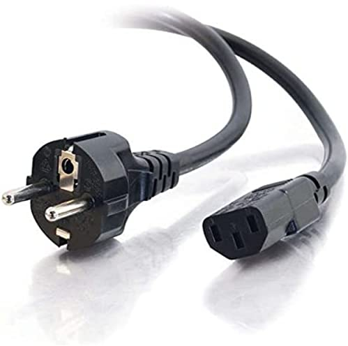 Dell 1.8m Kaltgerätekabel Netzkabel Stromkabel Kaltgeräte Strom Kabel Schutzkontakt Stecker Typ F (CEE 7/4) auf Kaltgerätekupplung C13 Buchse PC Computer Monitor Drucker Beamer