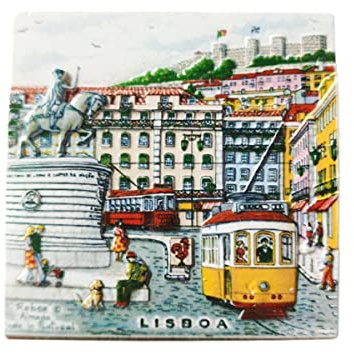 Lisbon Portugal 3D Fridge Magnet Souvenir Gift,Resin Handmade Lisbon Refrigerator Magnet Home & Kitchen Decoration Collection