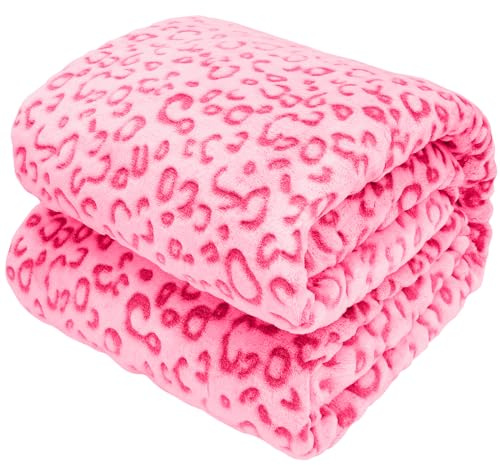 SEEGU Coperta calda rosa morbido pile coperte tiro coperte per letto