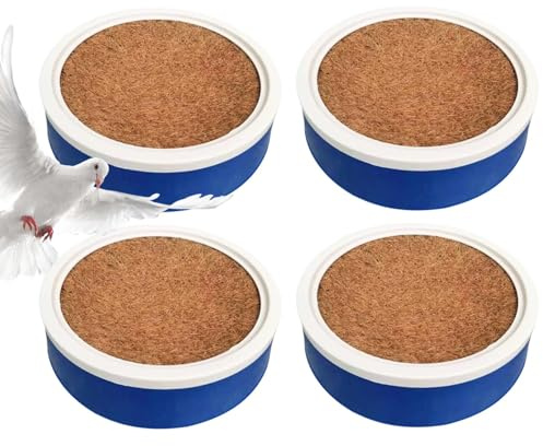 Holdes Ciotola a d', Ciotole di allevamento di piccioni | Stazione di alimentazione per uccelli 4 pezzi con tappeto | Bacino per uova, d', Accessori per piccioni viaggiatori