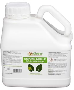 GLOBER Sapone Molle Potassico per Piante - Concentrato 3 Litri - Made in Italy 100% Vegetale - Corroborante lava la melata degli insetti, contro afidi e fumaggine