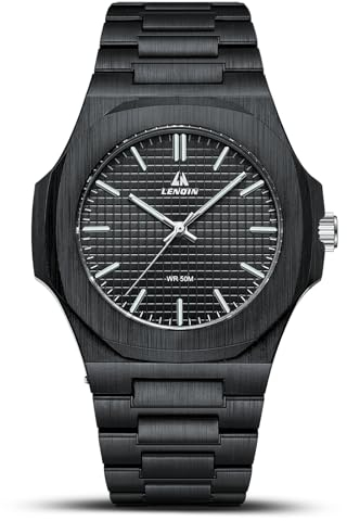 LN LENQIN Herrenuhren wasserdichte Zeigeruhren mit Silikonarmbändern Herrenmode Sportuhren Herren Quarzuhren Große analoge Herrenuhr