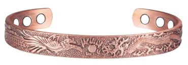 Svadia Bracciale in Rame Pure Balance con Magneti | Bracciale Regolabile in Rame per Uomo e Donna | Design Elegante per Uso Quotidiano | Accessorio Unisex in Metallo Naturale