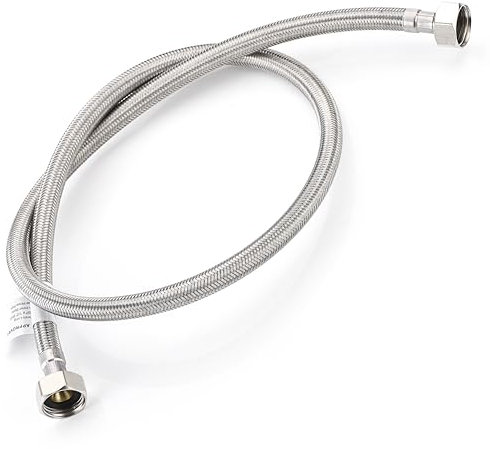 Home Range 1x WRAS Approved Flexible Pipe 1/2 x 1/2 BSP (900mm | 4 Lengths Available) Fitting for Bathroom, Kitchen, Toilet Taps – Durable, Leak-Free, High-Pressure Hot and Cold Water Connector