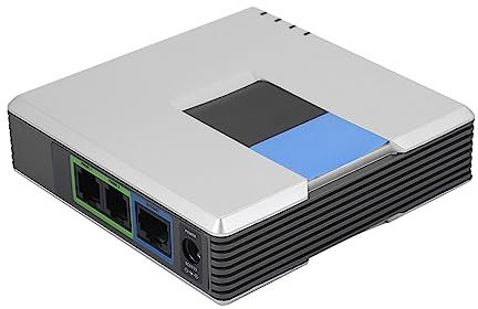 Gateway VoIP Sbloccato, PAP2T NA PAP2T 2 Porte Adattatore Telefonico Internet con Cavo di Rete, per PAP2T, Supporto Protocollo SIP V2 (EU)