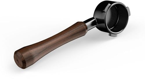 MHW-3BOMBER 54mm Bottomless Portafilter Fits Breville Barista Express, BES870XL, BES878, BES880, 3-Ears Espresso Portafilter with Filter Basket for 54mm Breville Machines, Wood Handle, BP7118B