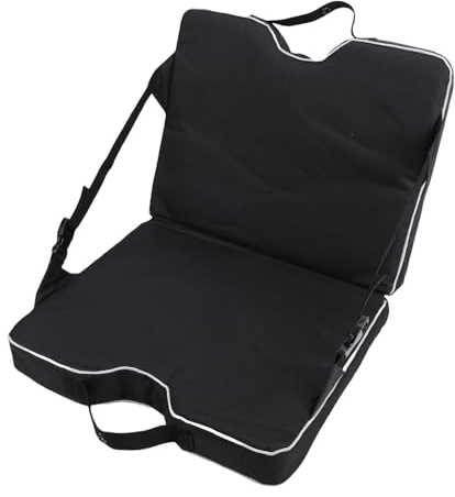 Haofy Bärbar Hopfällbar Stadionsits med Ryggstöd, Premium 600D Oxford-tyg, Stänksäkert och Lätt Att Rengöra, Ergonomisk Design för Lång Sittkomfort, Kompakt för Sportevenemang,