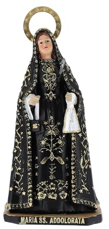 SHALOM - Statua Madonna Addolorata In Resina. Altezza 20 Cm