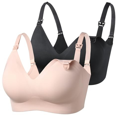 Momcozy amnings-BH för amning, YN21 sömlös ultrakomfort moderskaps-bh, naturlig form, graviditet sömnbralette