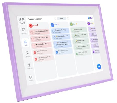 YDuupxe 10,1 Digital Kalender, Smart Pekskärm med WiFi för Familjeplanering och Sysslor, Perfekt för Hem och Kontor