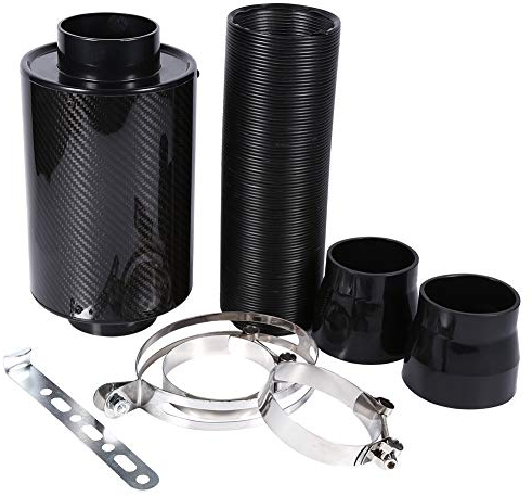 Boîte à Filtre d'air Universelle 3 avec Kit de Tuyau d'admission en Fibre de Carbone pour Voiture