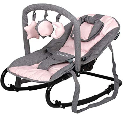 Little World Babywippe Starwing Grau - Rosa