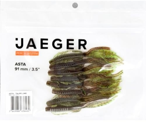 Jaeger Fishing Creature Baits zum Barschangeln 9,1cm Asta, Farbe:Taupe Lime