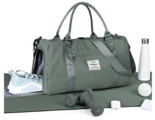 Gym Bag Womens Mens with Shoes Compartment and Wet Pocket Travel Duffel Bag for Women for Plane Sport Gym Tote Bags Swimming Yoga Waterproof Weekend Overnight Carry on Bag Hospital Holdalls