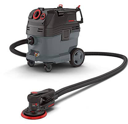 MENZER Exzenterschleifer ETS 150 5.0 & Sicherheitssauger (Nass- und Trockensauger) VCL 530 PRO inkl. Schleifscheiben-Set