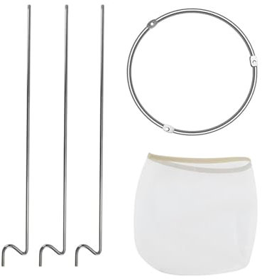 Baoblaze Stainless Steel Sieve Stand Stable Strainer Sieve Stand, Multipurpose Jelly Strainer Sieve with Bag for Beverage Coffee