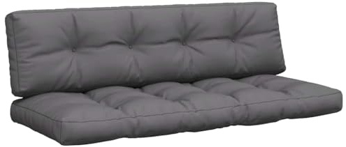 vidaXL Pallet Cushion Anthracite 100% Polyester, Hollow Fiber