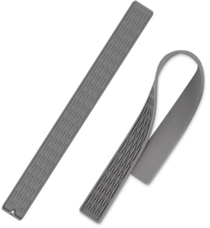 Greyoe 2 Tappetini Assorbenti Cucina, 5 x 70 cm, Scolapiatti, Silicone, Adatti per Piano di Lavoro, Stoviglie, Tagliere, Bancone Bar, Grigio Chiaro