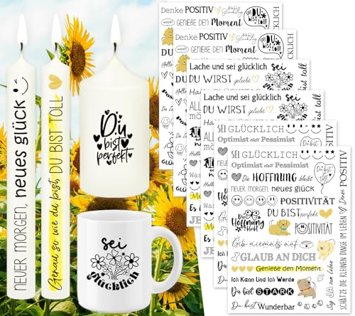 Tixlux 6 tatuajes para velas de Pascua (más de 200 patrones), impresión por transferencia de agua, velas de papel deslizante, pegatinas para velas, decoración de velas, luz conmemorativa, vela de