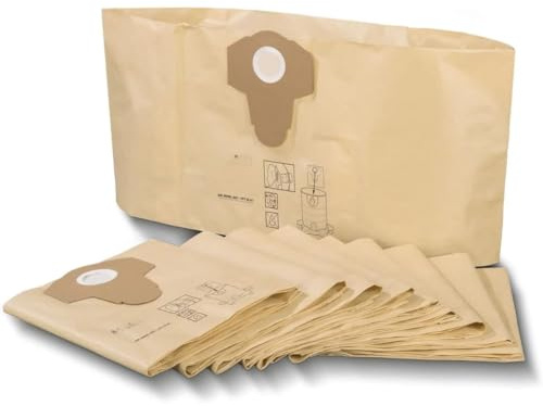 12 Sacchetti Aspirapolvere per Parkside PNTS 1400/1500, PWD 25/30 | Compatibili TE-VC 1820s, 1825, BT-VC 1815K | Sacchetti Filtro per Aspirapolvere a Secco e Umido 30L