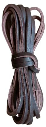 Cordoncino in pelle naturale da 3 mm, 9 m, piatto, per lacci di scarpe, bracciali, creazione di gioielli, naturale