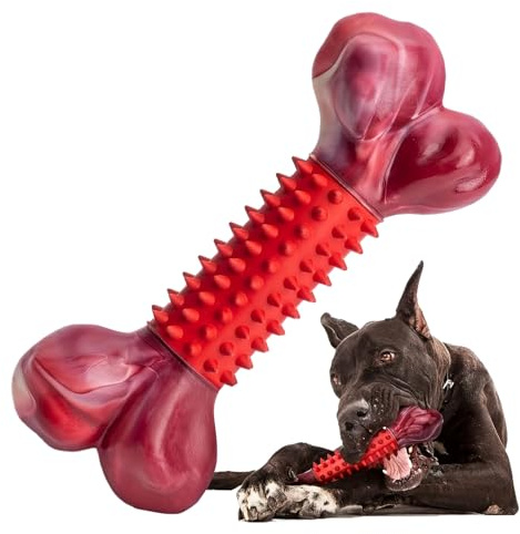 Teksome Juguete De Hueso Duro para Perros - Hueso De Denticion para Perros Masticadores Agresivos | Barra Dura para Limpieza De Dientes De Cachorros para Hogar Sala De Estar Patio Parques