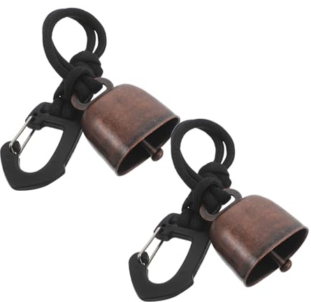 SUPVOX 2pezzi Campanello Da Mucca Per Lavoretti Campanello Da Collare Per Gatti e Animali Domestici Metallico Vintage Con Cinturino Accessorio Per Escursioni e Addestramento
