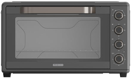 Black+Decker – Four Électrique BXOV6000E | 2000 W | 60 L | 15 Modes | À Convection | Minuterie 90 min | Fonction STAY ON | Double Vitrage | Lumière Intérieure | Plateau Ramasse-Miettes | Tournebroche