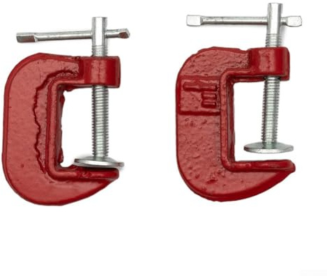 Mini 1 G Clamp 2pcs Adjustable Clamping Device for Woodworking and Metalwork Projects in DIY Carpentry and Workshop Settings