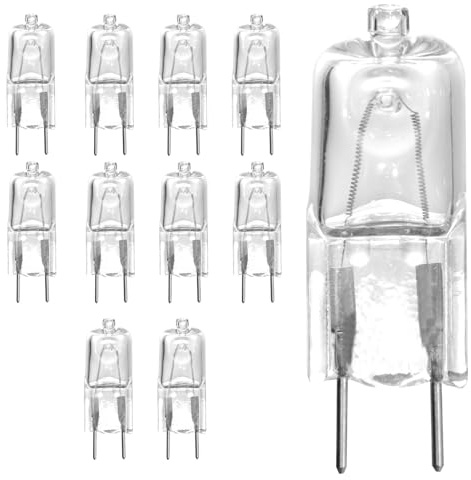 BTFO 10 Pezzi Lampadine Alogene per Forno a Microonde G8 130V 50W, Lampadina Alogena da 50W Compatibile con GE Microonde Serie CVM DVM HVM JNM Sostituisce WB02X35488 WB08X10051 WB25X21248