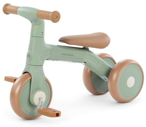 moovkee. Bicicleta 3 en 1 a partir de 1 año – Triciclo Todi Mint – Bicicleta para bebé