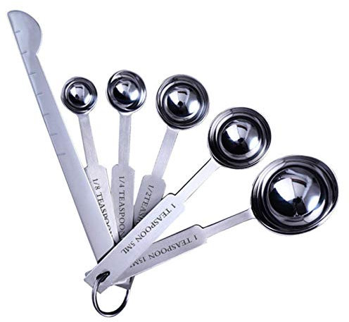 4/5/6/8 / 10Pcs De Mesure Coupes Et Cuillère Mesurette Poignée en Silicone De Cuisine Outil De Mesure De Mesure Et De Tasses Set Cuiller # 25