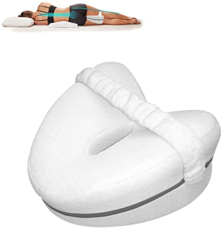 jiuzcare Liebes Beinkissen Knie Kissen Kissen Orthopädisches Kniekissen kniekissen für seitenschläfer Leg Pillow kniekissen für seitenschläfer Memory Schaum Beinruhekissen Kniekissen, Weiß