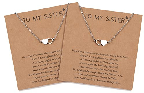 Cheerslife 2 Sorelle Collane Hollow Corrispondenza Ciondolo Cuore Migliore Amico Amicizia Collana a Lunga Distanza Set Di Gioielli Regalo Ragazza Signora Regali Di Compleanno