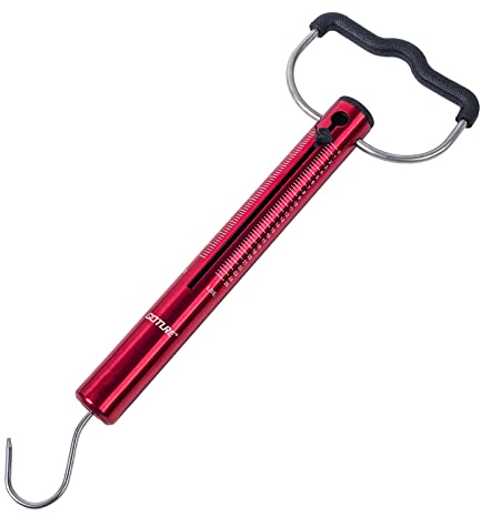 Goture Spring Fischwaage, Angeln Waage Handwaage ，Aluminiumrohr-Fischwaage, Mehrzweck-, Angel-, Küchen-, Gepäck-Hängewaage 50LB