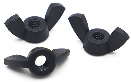LOEASE 10 pièces/20 pièces Nylon Noir en Plastique écrou Papillon écrou à Oreilles écrous à Oreilles M3 M4 M5 M6 M8 M10 M12 (Size : M10-10pcs)