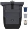 LARKSON Rucksack Damen & Herren Grau - No 4 Large - Rolltop Backpack 21 L mit 16 Zoll Laptopfach Uni, Arbeit & Fahrrad - Großer Reiserucksack mit Trolley Strap