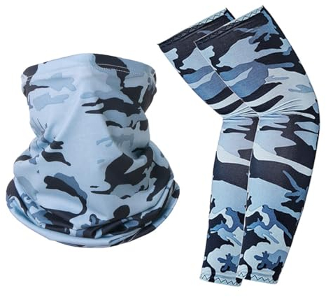 PBAHAUP Manicotti Braccio Raffreddamento, 3 pezzi Maniche di Protezione Solare Anti UV mascherine Antivento, Raffreddamento moderato Sport Ciclismo pallavolo all'aperto Guidare protettivi Coprire