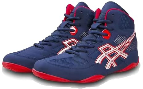 Brottningsskor för Vuxna Och Ungdomar,Kampstövlar Som Andas,Bekväm Sneaker,Träningsboxningsskor för Män,Brottningsskor för Kvinnor Andas Hög Topp(Blue,40 EU)