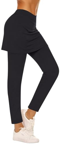 HAOLEI 2025 Falda Pantalon Mujer,Mallas Deporte Mujer de Cintura Elástica Pantalon Yoga Largo Mallas Deporte Leggings Suaves Elásticos de Cintura Alta Pilates Gimnasio Deporte Gym Running