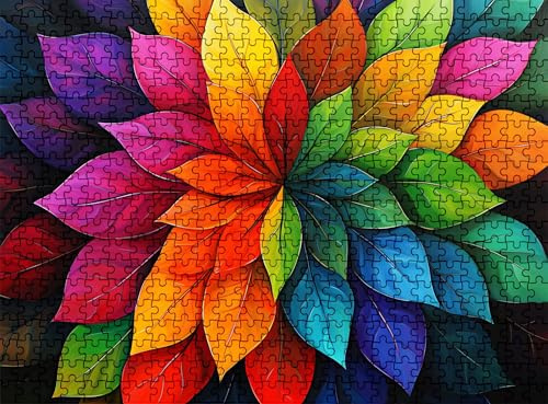Pussel 3 000 delar, träpussel vuxen färg mandala impossibla klassiska pusselpussel 122 x 81 cm, familjespel, pussel stressminskning tankespel, pusselälskare w0-14