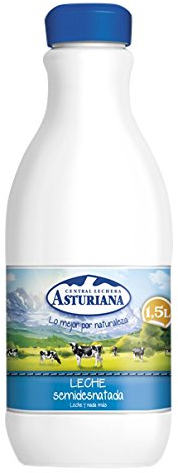 Central Lechera Asturiana - Leche UHT Semidesnatada - Botella 1,5 L