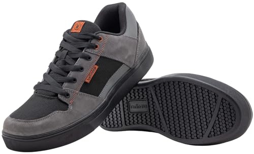 Tommaso Comodo MTB-Schuhe für Herren, Mountainbikes mit flachen Pedalen, Fahrradschuhe für Gravel, Trek und Rennräder, Herren-Fahrradschuhe, für Rennräder und Mountainbikes, Grau, Größe 48 EU