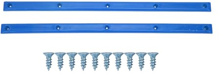 2Pcs Skateboard Rails Protector Wear-resistant Flexible Ribs Bones Board Rails with Mount Screws(blue) Cycling Ride